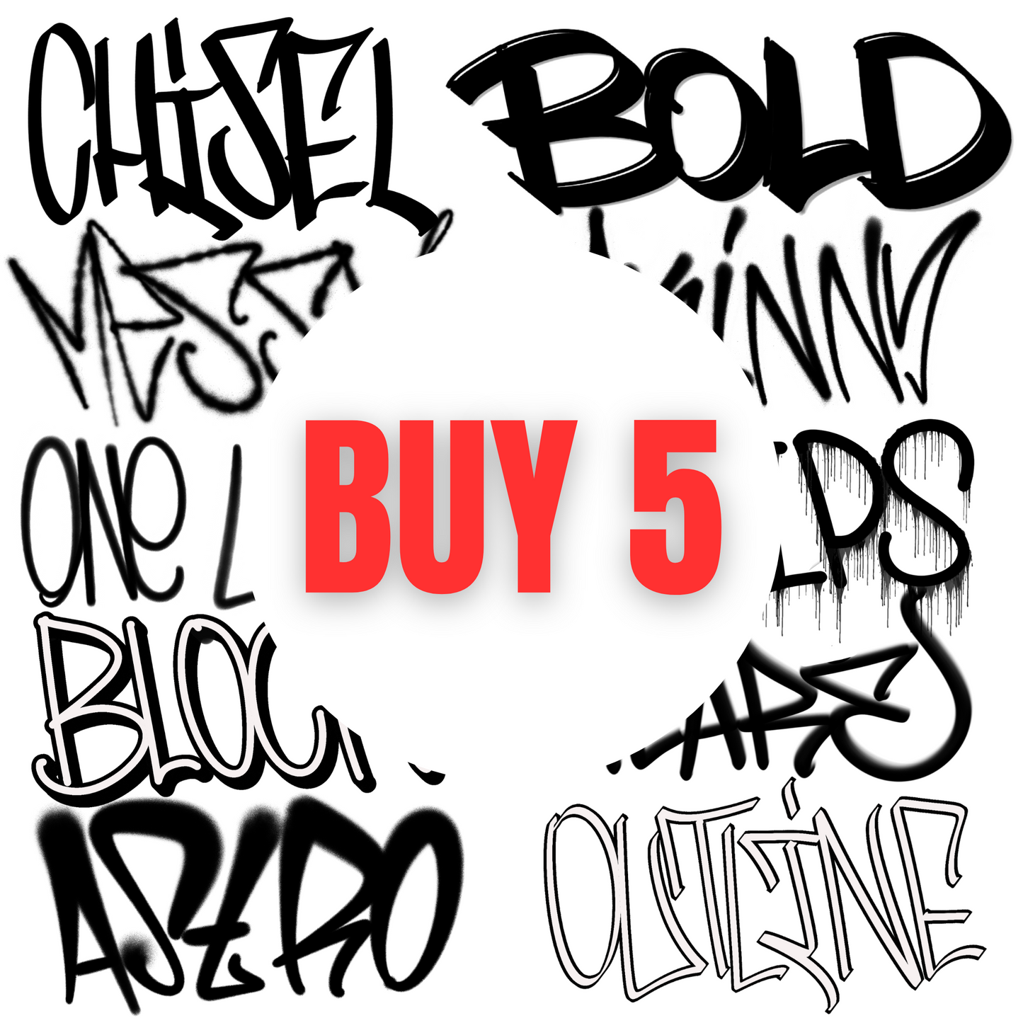 5 Graffiti Tag Pack